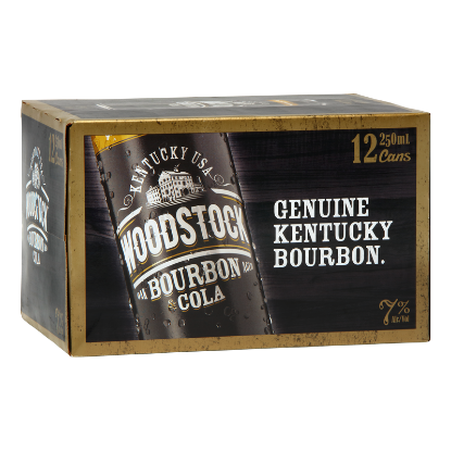 Picture of Woodstock & Cola 7% Cans 12x250ml
