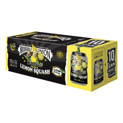 Show details for Brookvale Union Vodka Lemon Squash 6% Cans 10x330ml Picture of Brookvale Union Vodka Lemon Squash 6% Cans 10x330ml