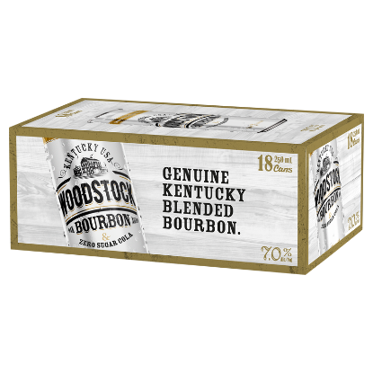 Picture of Woodstock & Zero Sugar Cola 7% Cans 18x250ml