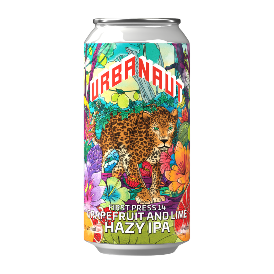 Picture of Urbanaut First Press 14 Grapefruit & Lime Hazy IPA Can 440ml