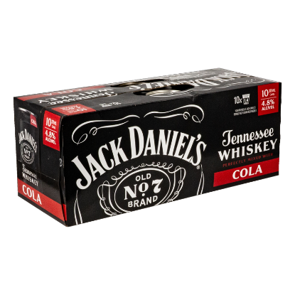 Picture of Jack Daniel's & Cola 4.8% Cans 10x375ml