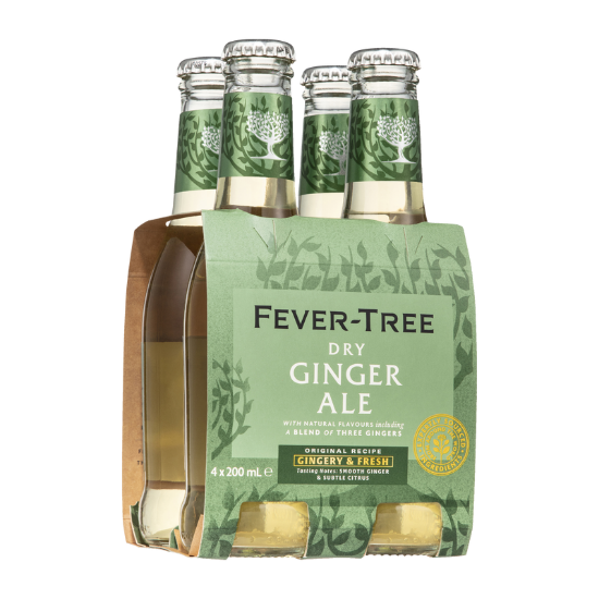 Picture of Fever-Tree Dry Ginger Ale Bottles 4x200ml