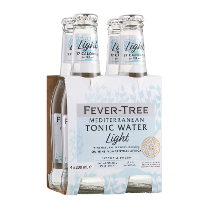 Picture of Fever-Tree Light Mediterranean Tonic Water Bottles 4x200ml