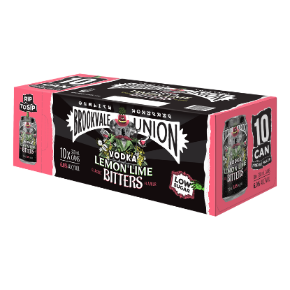 Picture of Brookvale Union Vodka Lemon Lime Bitters 6% Cans 10x330ml