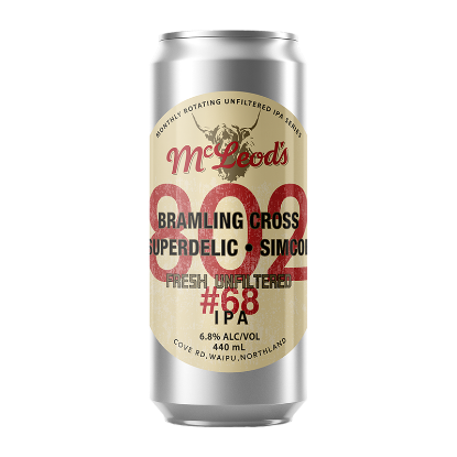 Picture of McLeod's 802 Fresh Unfiltered #68 IPA Can 440ml