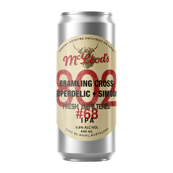 Picture of McLeod's 802 Fresh Unfiltered #68 IPA Can 440ml