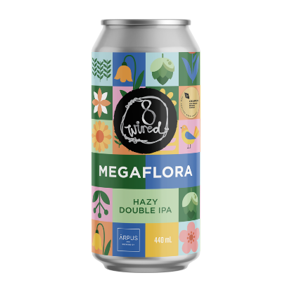 Picture of 8 Wired x Arpus Megaflora Hazy Double IPA Can 440ml