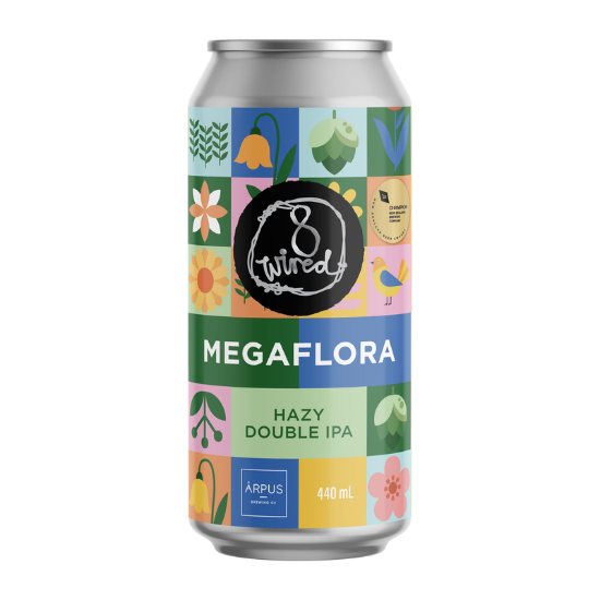 Picture of 8 Wired x Arpus Megaflora Hazy Double IPA Can 440ml