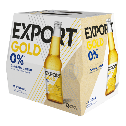 Picture of Export Gold 0% Classic Lager Bottles 12x330ml