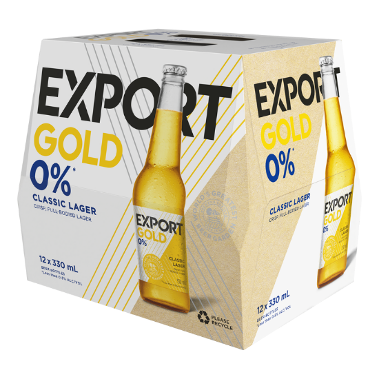 Picture of Export Gold 0% Classic Lager Bottles 12x330ml