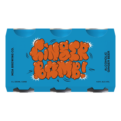 Picture of Moa Brewing Co Ginger Bomb! Alcoholic Ginger Beer Cans 6x330ml