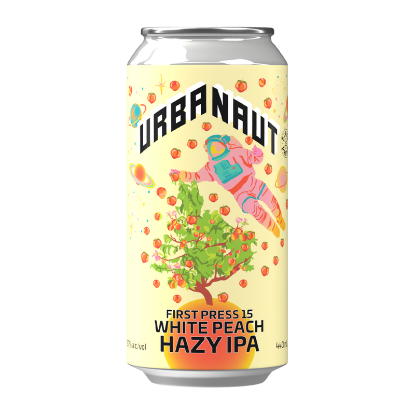 Picture of Urbanaut First Press 15 White Peach Hazy IPA Can 440ml