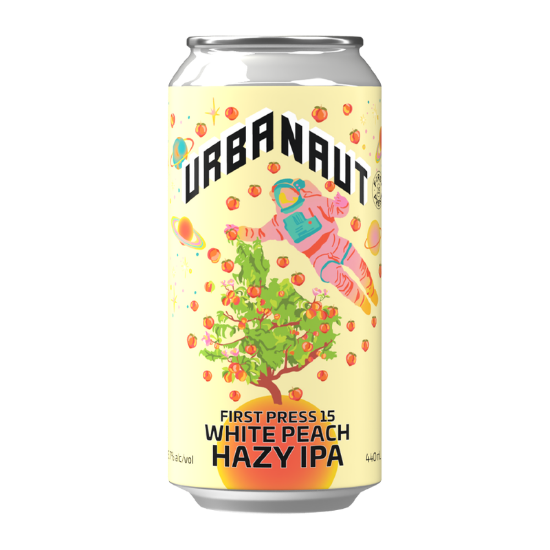 Picture of Urbanaut First Press 15 White Peach Hazy IPA Can 440ml