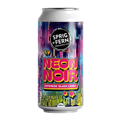 Picture of Sprig & Fern Neon Noir Japanese Black Lager Can 440ml