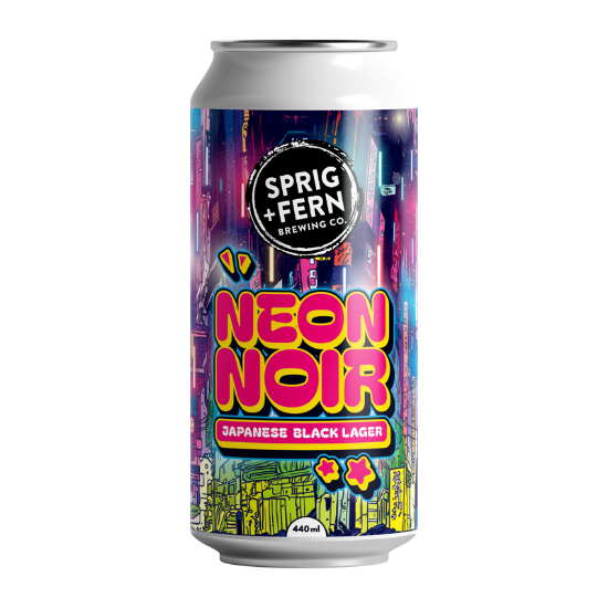 Picture of Sprig & Fern Neon Noir Japanese Black Lager Can 440ml