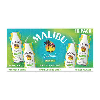 Picture of Malibu Cocktails Pineapple 4% Cans 10x250ml