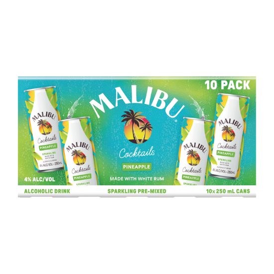 Picture of Malibu Cocktails Pineapple 4% Cans 10x250ml