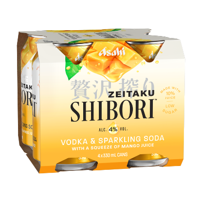Picture of Asahi Zeitaku Shibori Vodka & Soda Mango 4% Cans 4x330ml