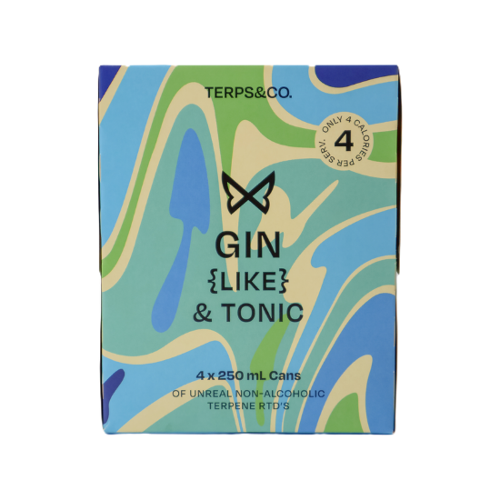 Picture of Terps & Co Gin-Like & Tonic Non-Alcoholic Cans 4x250ml