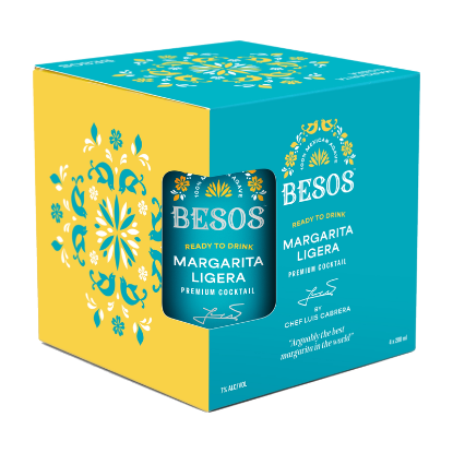 Picture of Besos Margarita Ligera 7% Cans 4x200ml