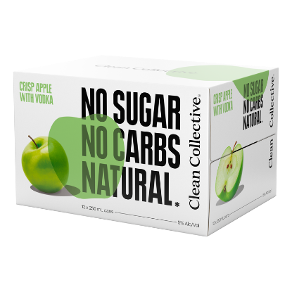 Picture of Clean Collective Crisp Apple with Vodka 5% Cans 12x250ml