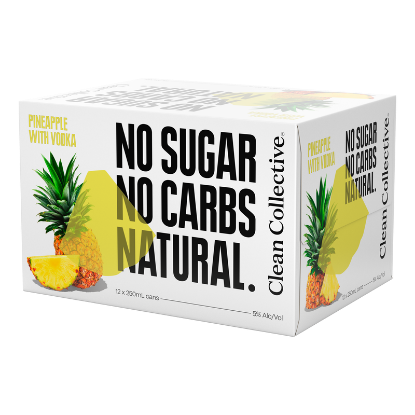 Picture of Clean Collective Pineapple with Vodka 5% Cans 12x250ml