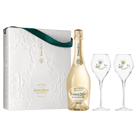 Picture of Perrier-Jouët Champagne Blanc de Blancs & 2 Flute Gift Pack 750ml