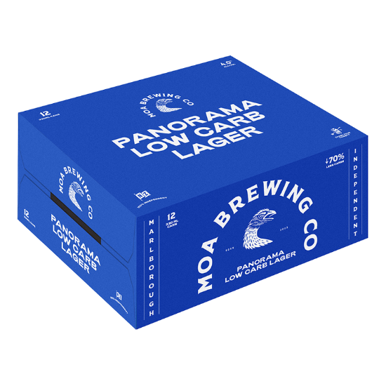 Picture of Moa Brewing Co Panorama Low Carb Lager Cans 12x330ml