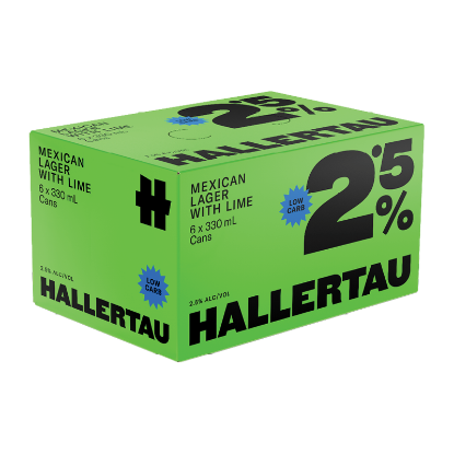 Picture of Hallertau Mexican Lager with Lime 2.5% Cans 6x330ml