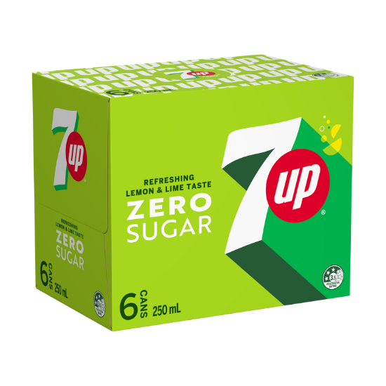 Picture of 7UP Zero Sugar Cans 6x250ml