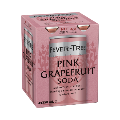Picture of Fever-Tree Pink Grapefruit Soda Cans 4x250ml