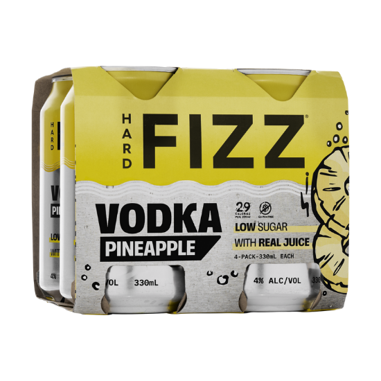 Picture of Hard Fizz Vodka Pineapple 4% Cans 4x330ml