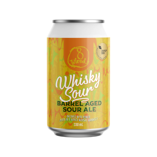 Picture of 8 Wired Whisky Sour Barrel Aged Sour Ale Can 330ml