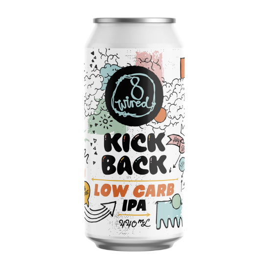 Picture of 8 Wired Kick Back Low Carb IPA Can 440ml