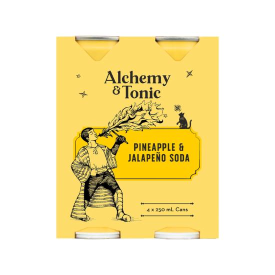 Picture of Alchemy & Tonic Pineapple & Jalapeño Soda Cans 4x250ml