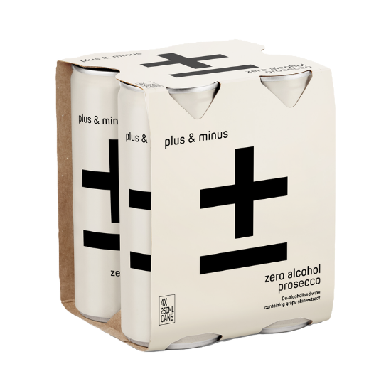 Picture of Plus & Minus Zero Alcohol Prosecco Cans 4x250ml
