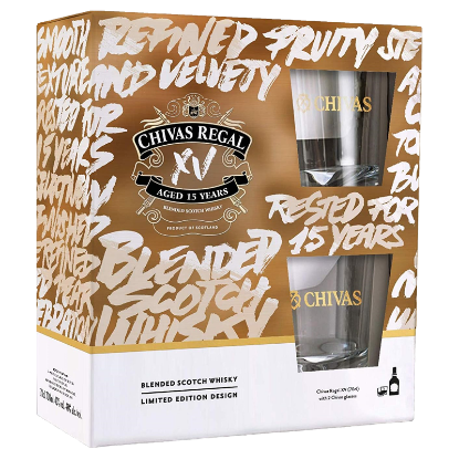 Picture of Chivas Regal XV 15YO & 2 Glass Gift Pack 700ml