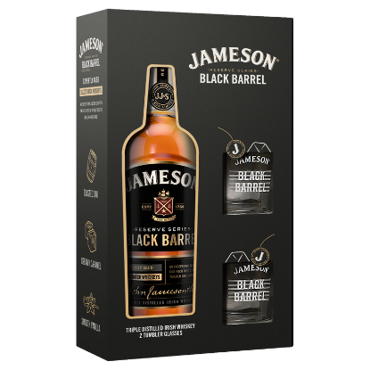 Picture of Jameson Black Barrel & Two Glass Gift Pack 700ml