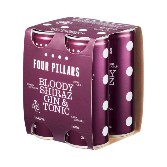 Picture of Four Pillars Bloody Shiraz Gin & Tonic 5.1% Cans 4x250ml