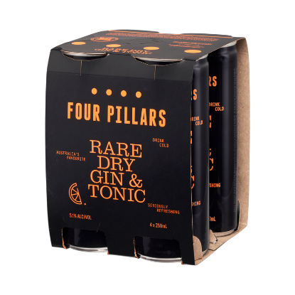Picture of Four Pillars Rare Dry Gin & Tonic 5.1% Cans 4x250ml