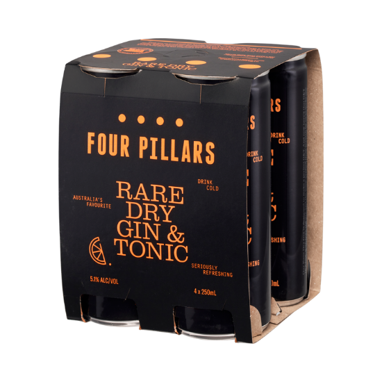 Picture of Four Pillars Rare Dry Gin & Tonic 5.1% Cans 4x250ml