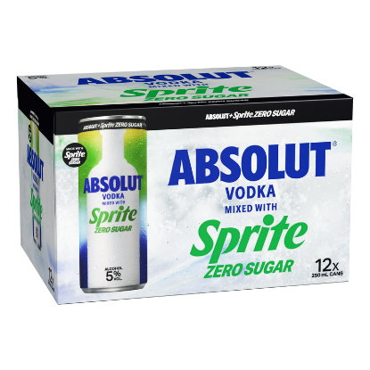 Picture of Absolut Vodka with Sprite Zero Sugar 5% Cans 12x250ml