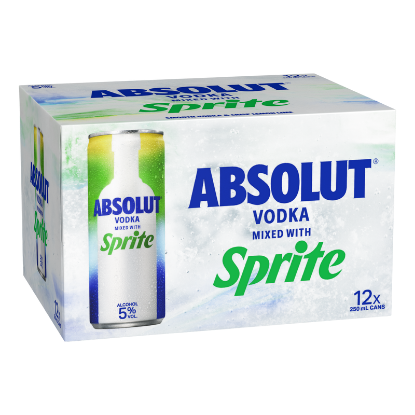 Picture of Absolut Vodka with Sprite 5% Cans 12x250ml