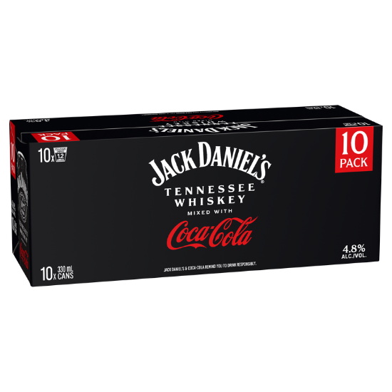 Picture of Jack Daniel's with Coca-Cola 4.8% Cans 10x330ml