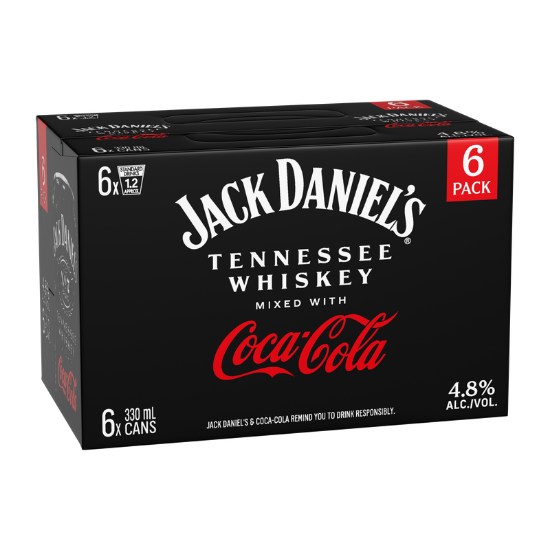 Picture of Jack Daniel's with Coca-Cola 4.8% Cans 6x330ml