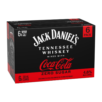 Picture of Jack Daniel's with Coca-Cola Zero Sugar 4.8% Cans 6x330ml