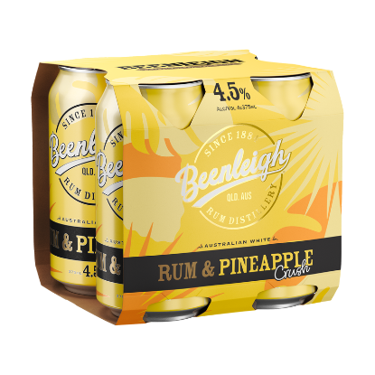 Picture of Beenleigh Hard Pineapple Crush Cans 4.5% Cans 4x375ml