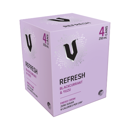 Picture of V Refresh Blackcurrant & Yuzu Cans 4x250ml