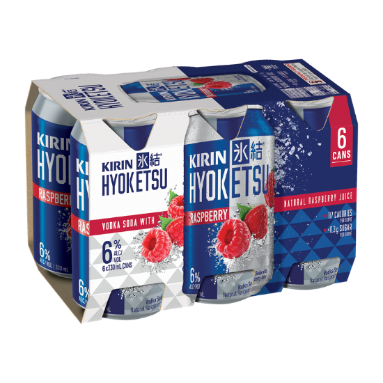 Picture of Kirin Hyoketsu Raspberry Vodka Soda 6% Cans 6x330ml