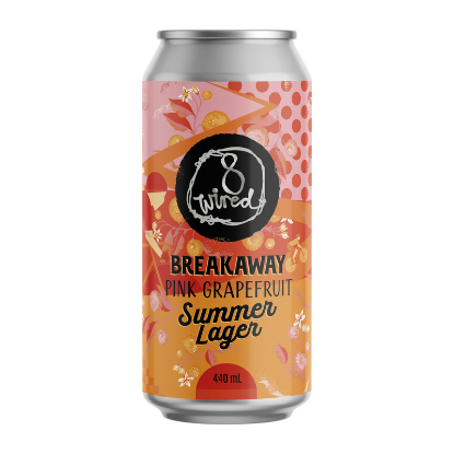 Picture of 8 Wired Breakaway Pink Grapefruit Summer Lager Can 440ml